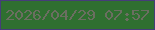 文字の大きさ：2、枠の色：453d79、背景の色：2f6f30、文字の色：6b6e61 無料ブログパーツのブログ時計