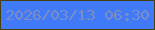 文字の大きさ：2、枠の色：45400e、背景の色：417af9、文字の色：7b8dc4 無料ブログパーツのブログ時計