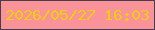 文字の大きさ：3、枠の色：454048、背景の色：f99399、文字の色：f0ce0d 無料ブログパーツのブログ時計