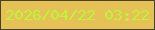 文字の大きさ：1、枠の色：45412b、背景の色：e5c156、文字の色：bdf53a 無料ブログパーツのブログ時計
