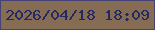文字の大きさ：4、枠の色：454278、背景の色：856c53、文字の色：232a63 無料ブログパーツのブログ時計
