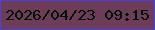 文字の大きさ：4、枠の色：4542e1、背景の色：6c3c58、文字の色：001304 無料ブログパーツのブログ時計