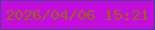 文字の大きさ：1、枠の色：4543a0、背景の色：c40ddd、文字の色：996615 無料ブログパーツのブログ時計