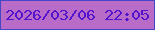 文字の大きさ：3、枠の色：4545c9、背景の色：b86cc7、文字の色：5213cd 無料ブログパーツのブログ時計