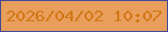 文字の大きさ：3、枠の色：454997、背景の色：e99e5b、文字の色：d27716 無料ブログパーツのブログ時計
