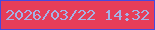 文字の大きさ：1、枠の色：454adf、背景の色：e63d59、文字の色：a3b2e6 無料ブログパーツのブログ時計