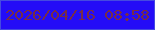 文字の大きさ：5、枠の色：454ae0、背景の色：240cf7、文字の色：772d47 無料ブログパーツのブログ時計