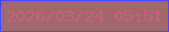 文字の大きさ：3、枠の色：454aff、背景の色：a26867、文字の色：c35d87 無料ブログパーツのブログ時計