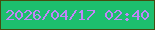文字の大きさ：2、枠の色：454d10、背景の色：1dbf6e、文字の色：c285f8 無料ブログパーツのブログ時計