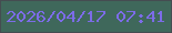 文字の大きさ：3、枠の色：454d51、背景の色：3f685b、文字の色：7c6ce8 無料ブログパーツのブログ時計