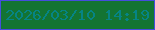 文字の大きさ：2、枠の色：454ddd、背景の色：137433、文字の色：068485 無料ブログパーツのブログ時計