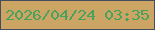 文字の大きさ：1、枠の色：454e5e、背景の色：cca565、文字の色：48a25e 無料ブログパーツのブログ時計
