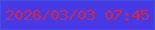 文字の大きさ：2、枠の色：454ee0、背景の色：4739e5、文字の色：d32443 無料ブログパーツのブログ時計