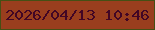 文字の大きさ：5、枠の色：454f14、背景の色：993e1e、文字の色：420625 無料ブログパーツのブログ時計