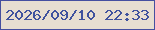 文字の大きさ：4、枠の色：454fa0、背景の色：e7ded1、文字の色：3f529e 無料ブログパーツのブログ時計