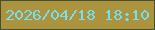 文字の大きさ：2、枠の色：455030、背景の色：ac933e、文字の色：79ddf2 無料ブログパーツのブログ時計