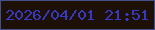 文字の大きさ：2、枠の色：45508b、背景の色：1d1007、文字の色：3839c3 無料ブログパーツのブログ時計