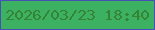 文字の大きさ：1、枠の色：4551b5、背景の色：3bb161、文字の色：358334 無料ブログパーツのブログ時計