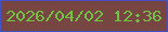 文字の大きさ：3、枠の色：4551c5、背景の色：774643、文字の色：71c243 無料ブログパーツのブログ時計