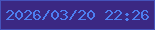 文字の大きさ：5、枠の色：4553bb、背景の色：3b2883、文字の色：4d7ef1 無料ブログパーツのブログ時計
