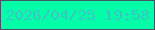 文字の大きさ：2、枠の色：455468、背景の色：04fea7、文字の色：37c7c4 無料ブログパーツのブログ時計
