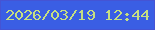 文字の大きさ：5、枠の色：4554d4、背景の色：3a5ee4、文字の色：c6df82 無料ブログパーツのブログ時計