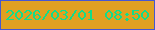 文字の大きさ：3、枠の色：4557d1、背景の色：e0a021、文字の色：12dc8c 無料ブログパーツのブログ時計
