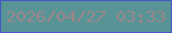 文字の大きさ：2、枠の色：4559c4、背景の色：589495、文字の色：9c858b 無料ブログパーツのブログ時計