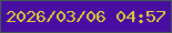 文字の大きさ：5、枠の色：455a57、背景の色：480ea2、文字の色：e1cf33 無料ブログパーツのブログ時計