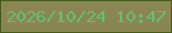 文字の大きさ：1、枠の色：455b18、背景の色：8a8653、文字の色：64bf72 無料ブログパーツのブログ時計