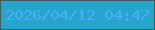 文字の大きさ：5、枠の色：455b5c、背景の色：25a5cb、文字の色：48b0f9 無料ブログパーツのブログ時計