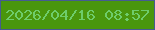 文字の大きさ：4、枠の色：455b91、背景の色：49960c、文字の色：6ecc6b 無料ブログパーツのブログ時計