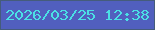 文字の大きさ：4、枠の色：455c7b、背景の色：515fbe、文字の色：4be0e5 無料ブログパーツのブログ時計
