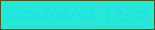 文字の大きさ：4、枠の色：455d1f、背景の色：2ae6d8、文字の色：0aeae1 無料ブログパーツのブログ時計