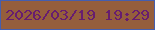 文字の大きさ：1、枠の色：455eae、背景の色：955e3c、文字の色：671d6f 無料ブログパーツのブログ時計
