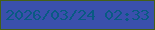 文字の大きさ：4、枠の色：456015、背景の色：3a50ac、文字の色：095a83 無料ブログパーツのブログ時計