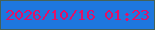 文字の大きさ：4、枠の色：456257、背景の色：1e77de、文字の色：e11167 無料ブログパーツのブログ時計