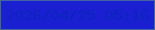 文字の大きさ：4、枠の色：4564a6、背景の色：1b1fd2、文字の色：0c23bf 無料ブログパーツのブログ時計