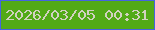 文字の大きさ：4、枠の色：4564e1、背景の色：52aa17、文字の色：d1d2c0 無料ブログパーツのブログ時計