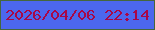文字の大きさ：1、枠の色：45673b、背景の色：4c67ed、文字の色：a80747 無料ブログパーツのブログ時計