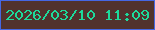 文字の大きさ：3、枠の色：4567e3、背景の色：51322d、文字の色：1ddb9b 無料ブログパーツのブログ時計