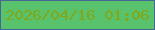 文字の大きさ：4、枠の色：456892、背景の色：58c26c、文字の色：81a81a 無料ブログパーツのブログ時計