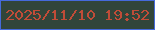 文字の大きさ：4、枠の色：456adb、背景の色：31453a、文字の色：c04c38 無料ブログパーツのブログ時計