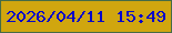 文字の大きさ：3、枠の色：456b46、背景の色：d0a60f、文字の色：0608c9 無料ブログパーツのブログ時計