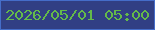文字の大きさ：4、枠の色：456dc9、背景の色：313f84、文字の色：64ba4a 無料ブログパーツのブログ時計