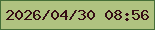 文字の大きさ：4、枠の色：456e37、背景の色：afc280、文字の色：360e16 無料ブログパーツのブログ時計