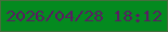文字の大きさ：1、枠の色：456e3d、背景の色：048a1f、文字の色：581d61 無料ブログパーツのブログ時計