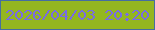 文字の大きさ：4、枠の色：456ea1、背景の色：94b620、文字の色：796be6 無料ブログパーツのブログ時計