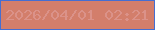 文字の大きさ：4、枠の色：456ed1、背景の色：d37e6b、文字の色：db9289 無料ブログパーツのブログ時計