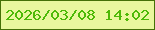 文字の大きさ：2、枠の色：457006、背景の色：e9f79d、文字の色：4db907 無料ブログパーツのブログ時計